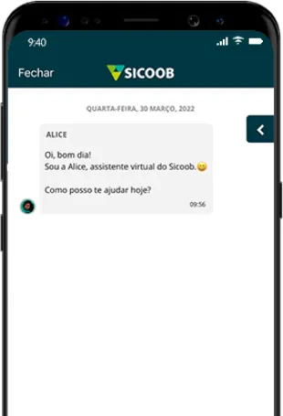 App Sicoob - Tem dúvidas? A Alice responde